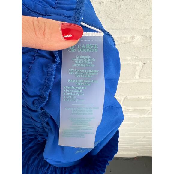 Carve Designs Women's Low Rise Relaxed Bali Shorts Billie Blue Size Small - Picture 4 of 5